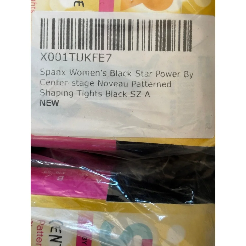 Spanx‎ Star Power Center-Stage Patterned Shaping Tights Size A Black Lot of 2